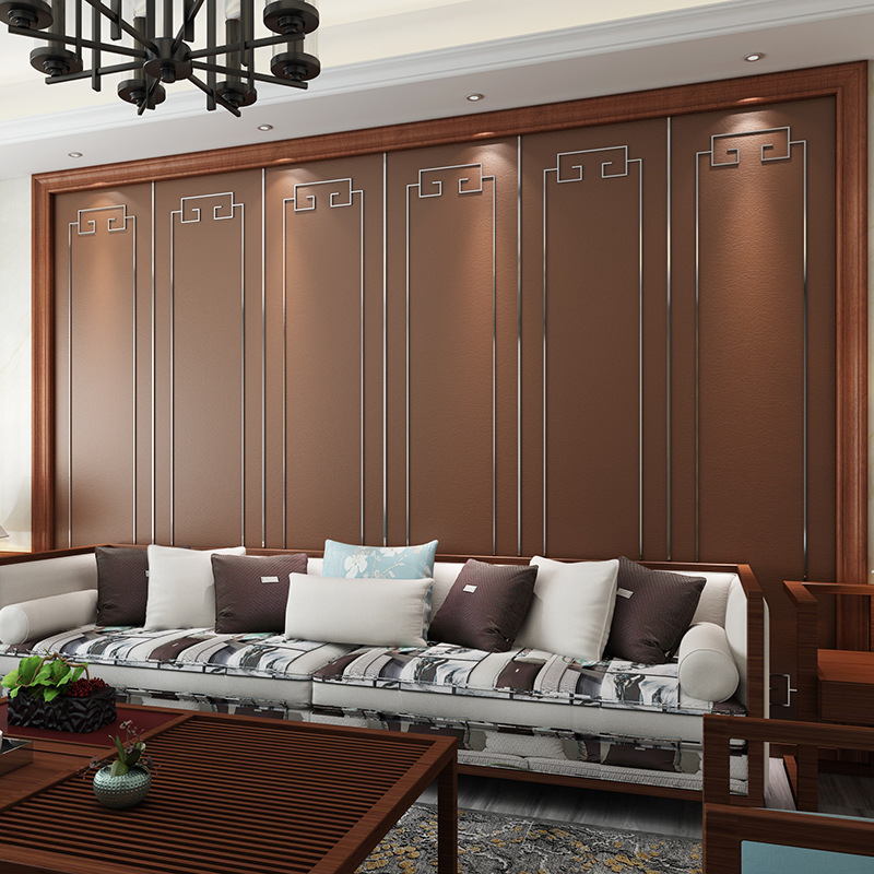 厂家直供客厅餐厅酒店大堂卧室硬包背景墙组合框几何图形铁艺壁