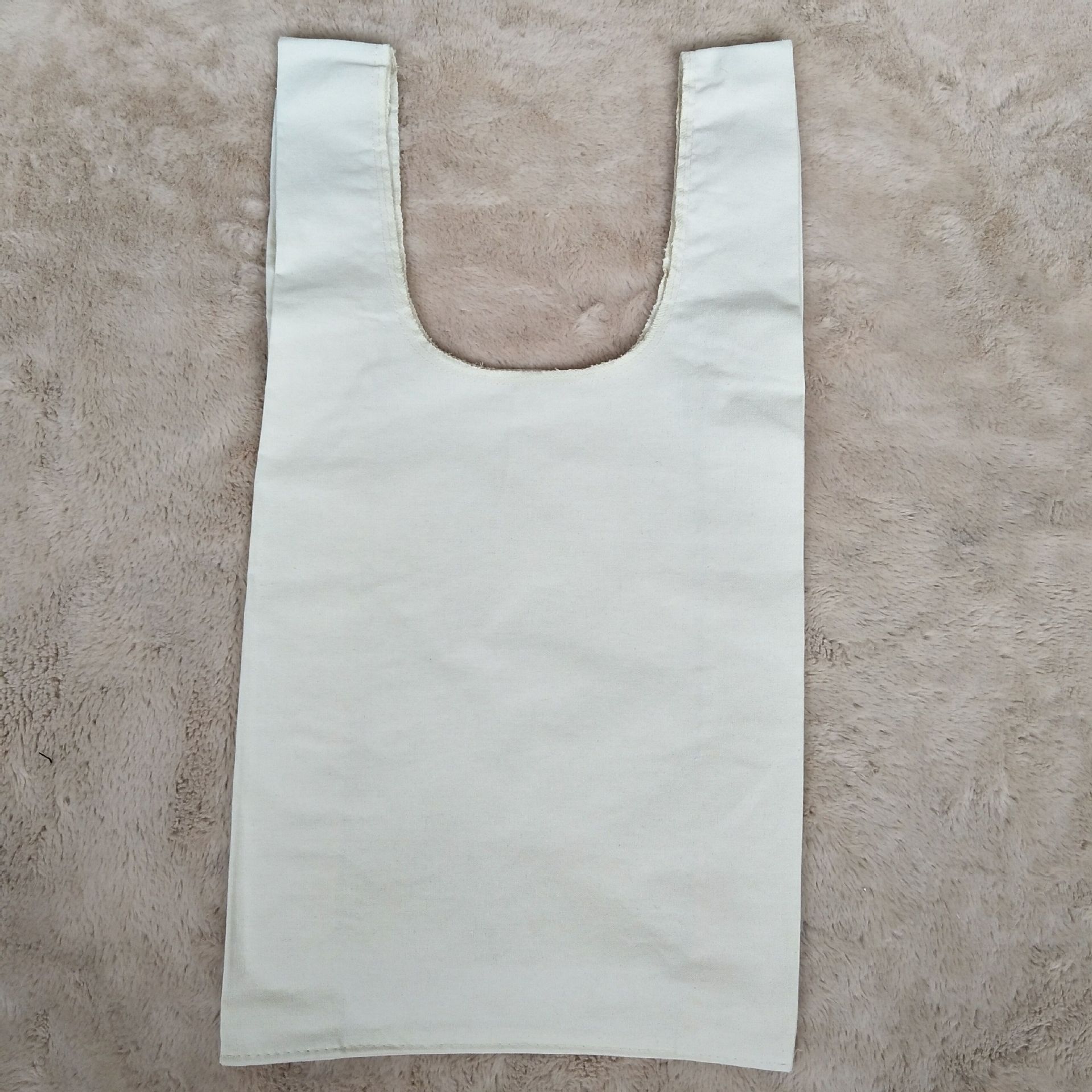 厂家订做纯色帆布背心袋 棉布购物袋 简单通用棉布袋可印logo