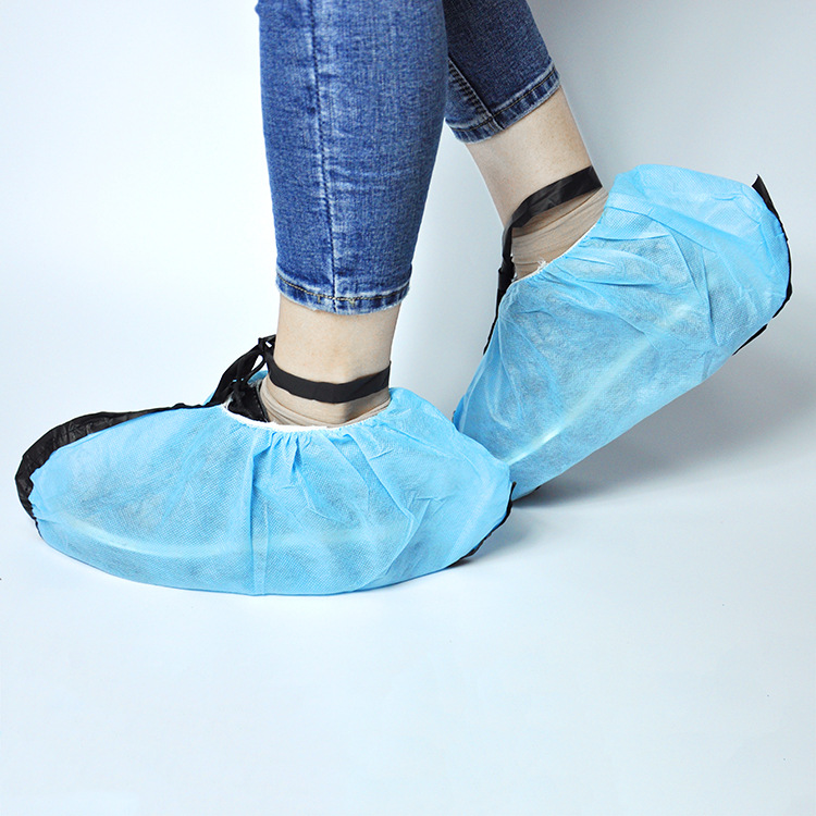 厂家直销导静电一次性无纺布蓝色防静电鞋套 批发现货无纺布鞋套