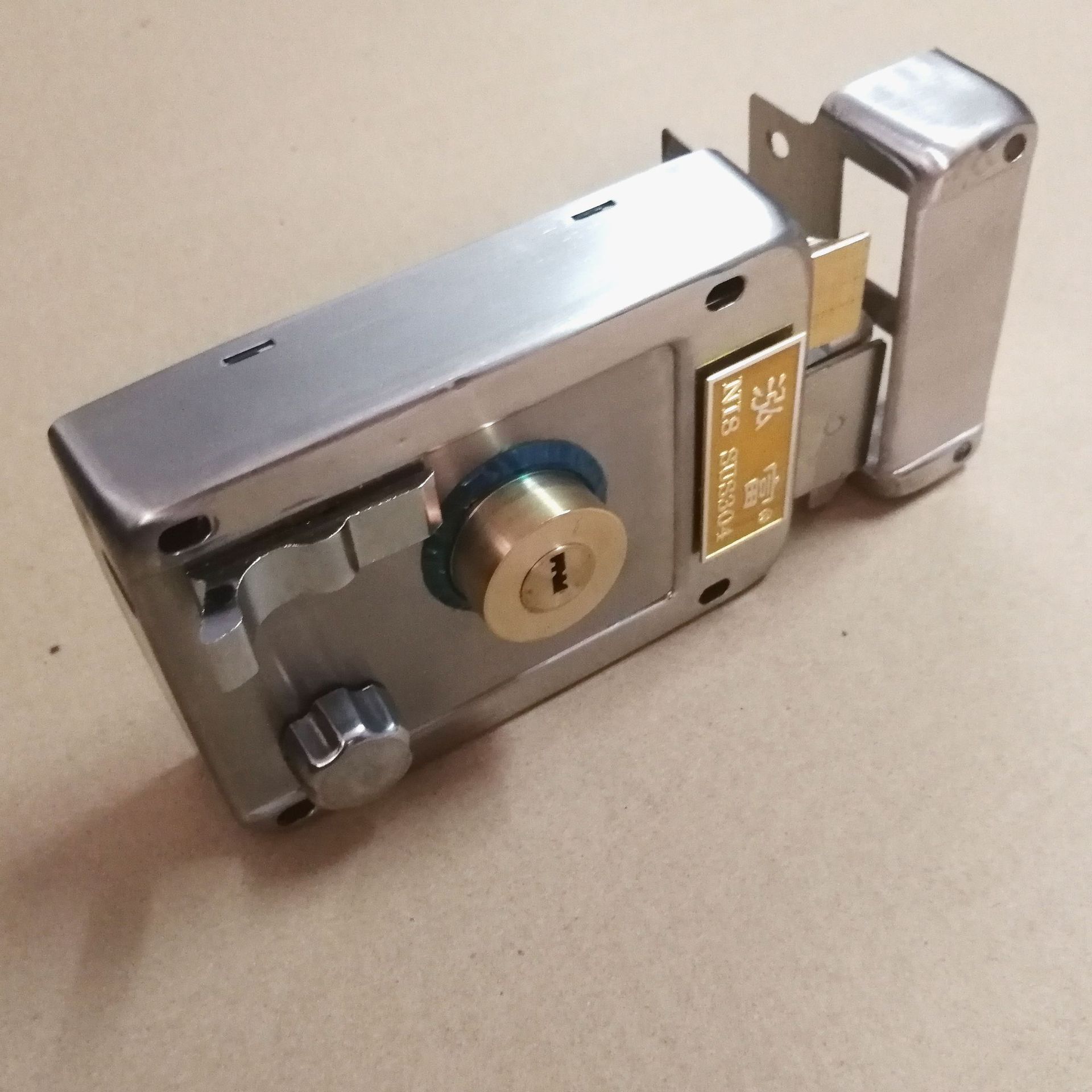 外装门锁防盗门锁公寓门锁电脑kc钥匙铜钥匙锁芯304面板钩锁