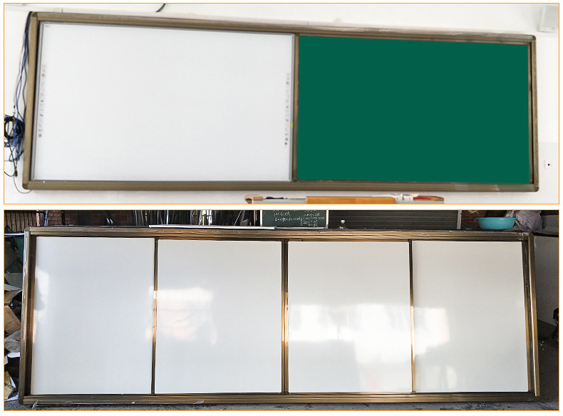 教学推拉大黑板 多媒体教室磁性绿板 教学大黑板 定制批发