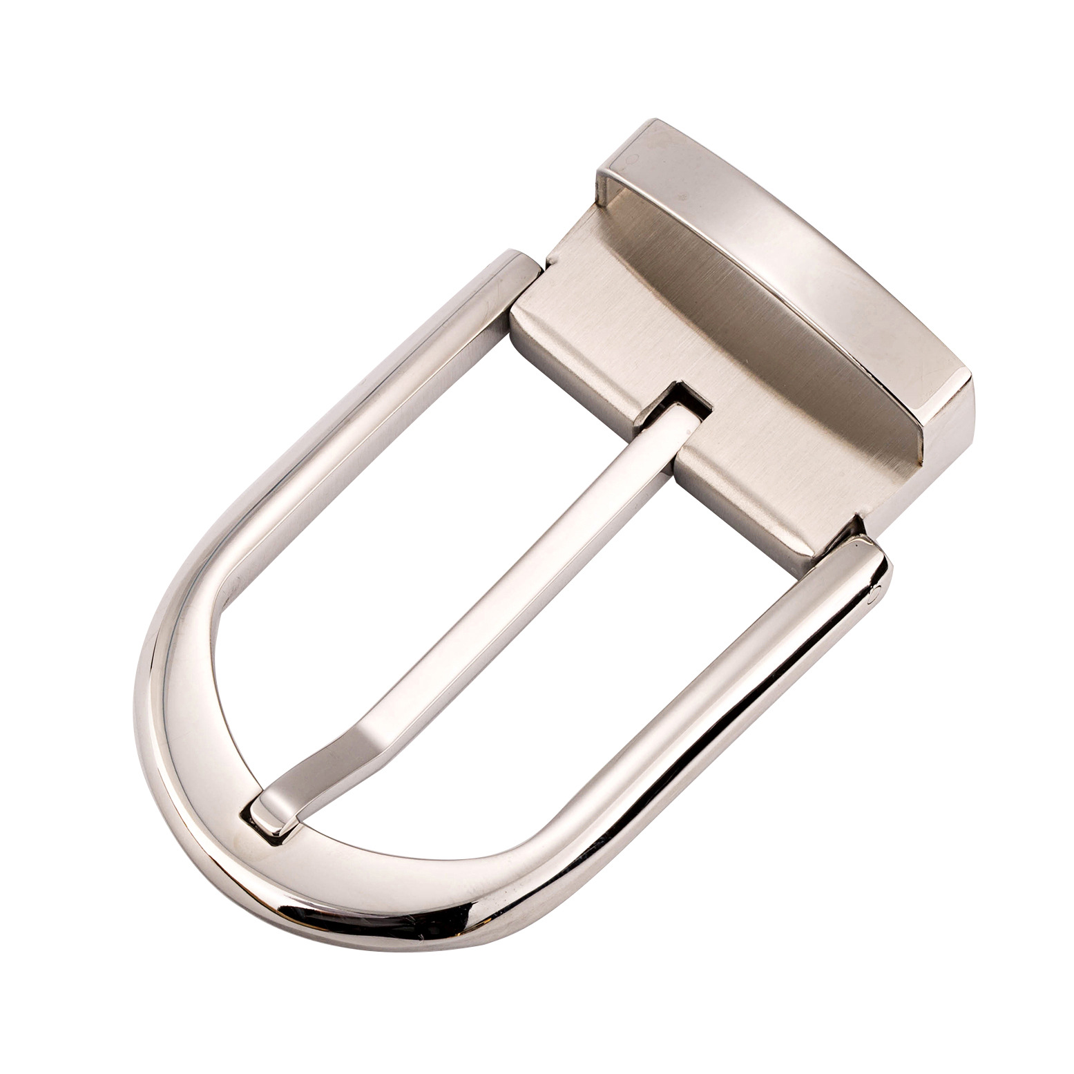 304不锈钢亮面针扣男士皮带扣耐磨防过敏钢扣腰带头3.5cm/3.85cm