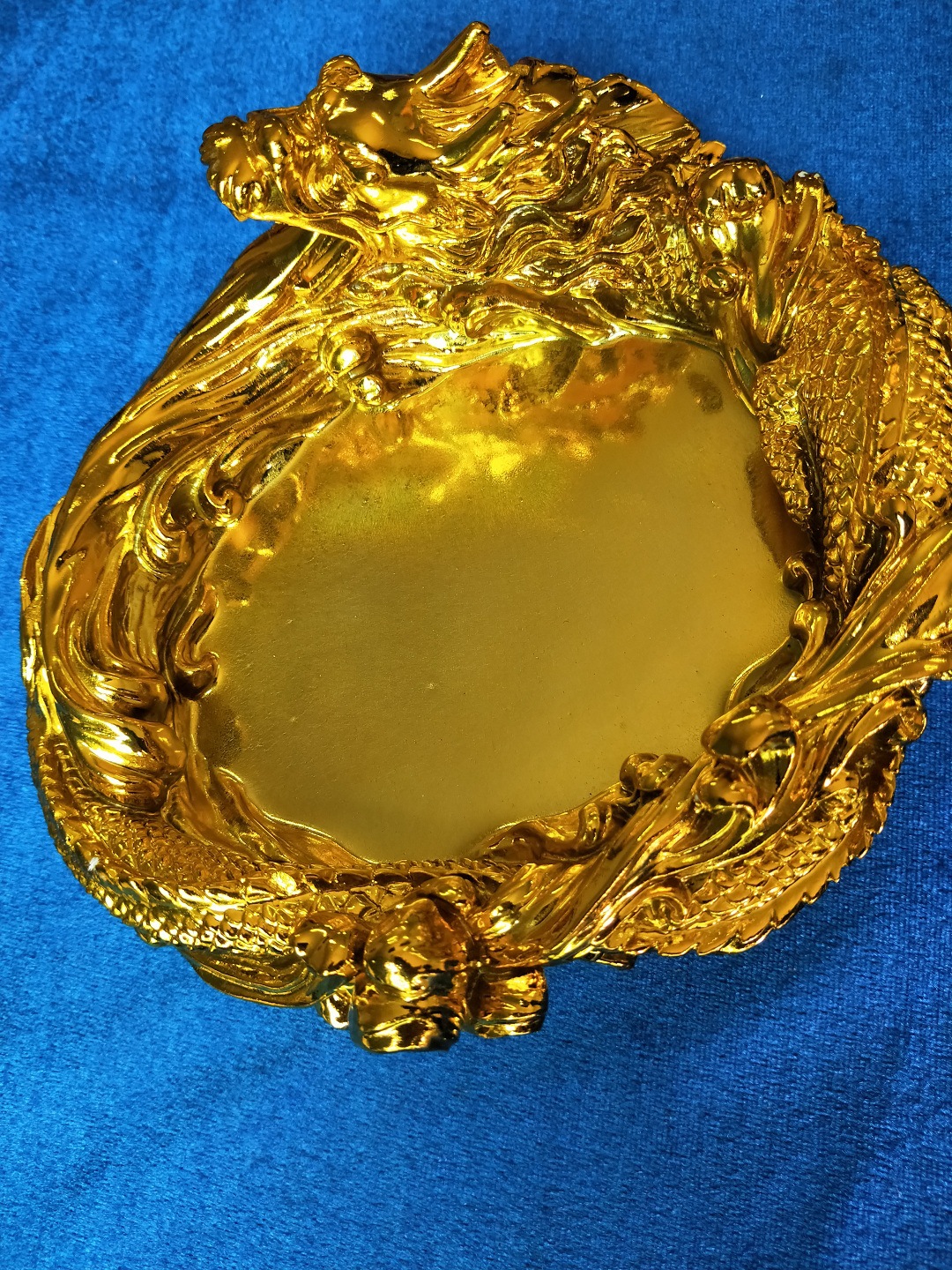 树脂镀金烟灰缸摆件装饰品旅游工艺烟灰缸镀金工艺纪念品