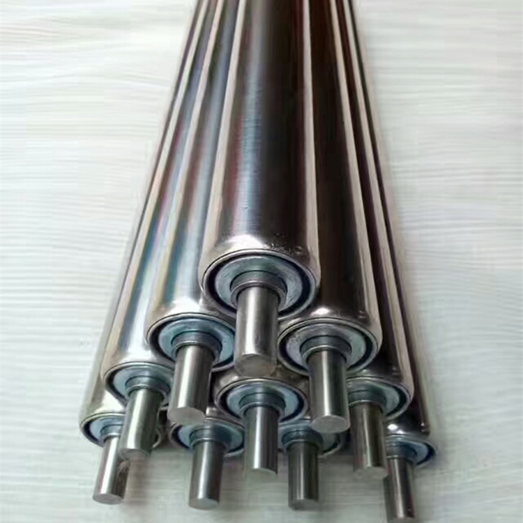 实力厂家直供镀锌镀铬无动力托辊主从动滚筒非标定制流水线滚轴