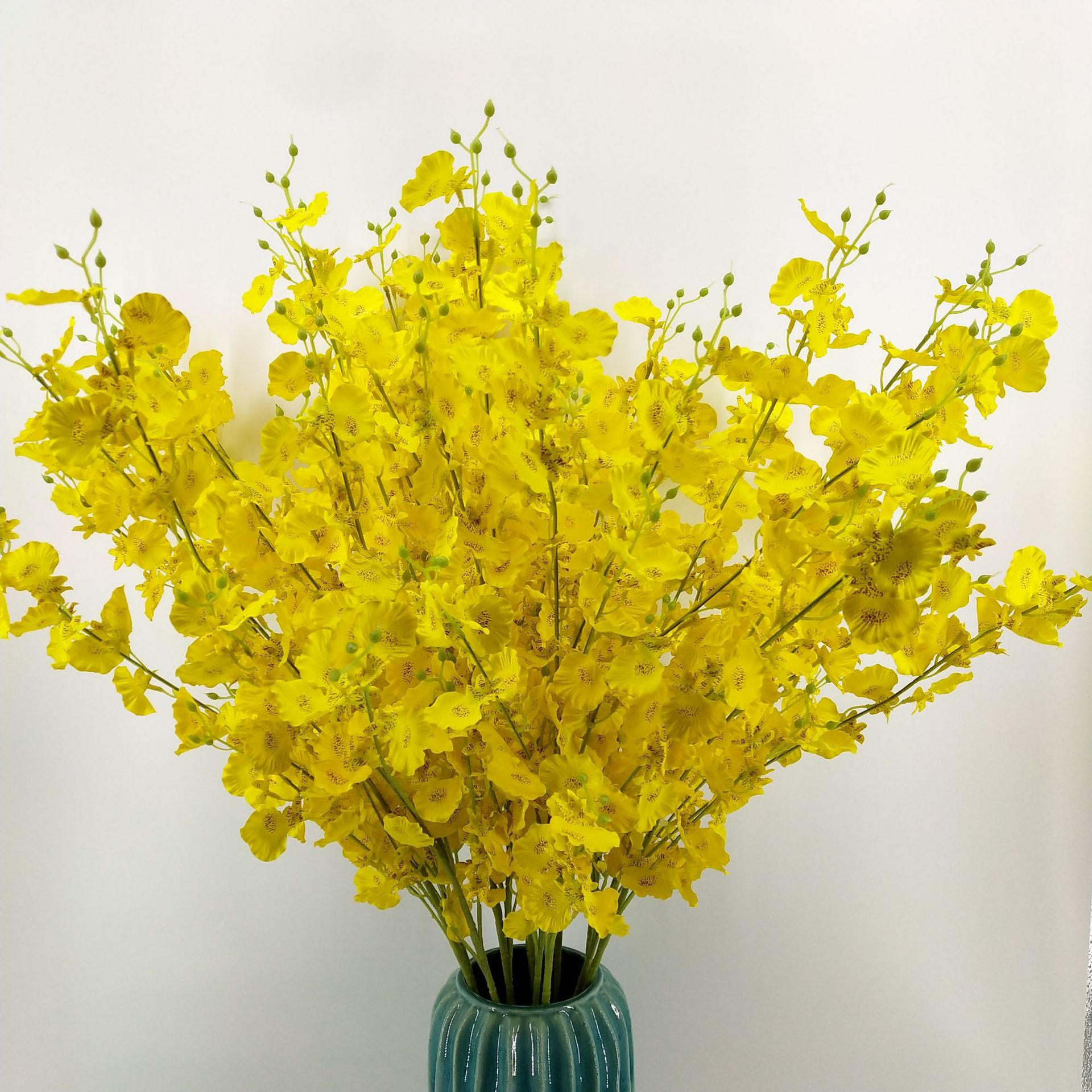 厂家供应仿真花5叉跳舞兰文心兰婚庆路引装饰花人造花假花批发