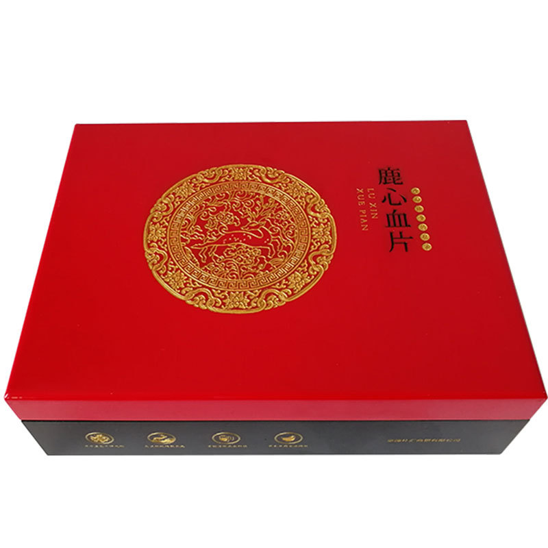 厂家直销鹿心血片包装盒 保健品礼品盒定制 实木药品盒批发