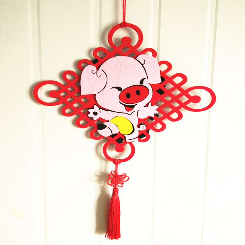 幼儿园商场空中挂饰吊饰橱窗创意12生肖无纺布装饰品