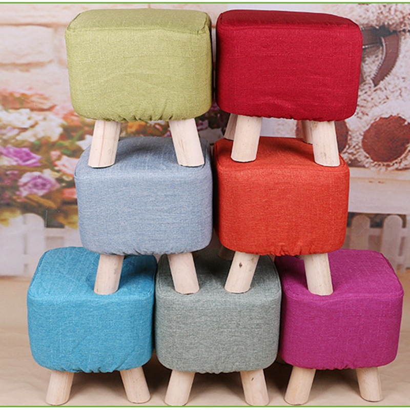 小凳子批发换鞋凳布艺坐墩试鞋凳创意圆凳儿童沙发凳矮凳可定制