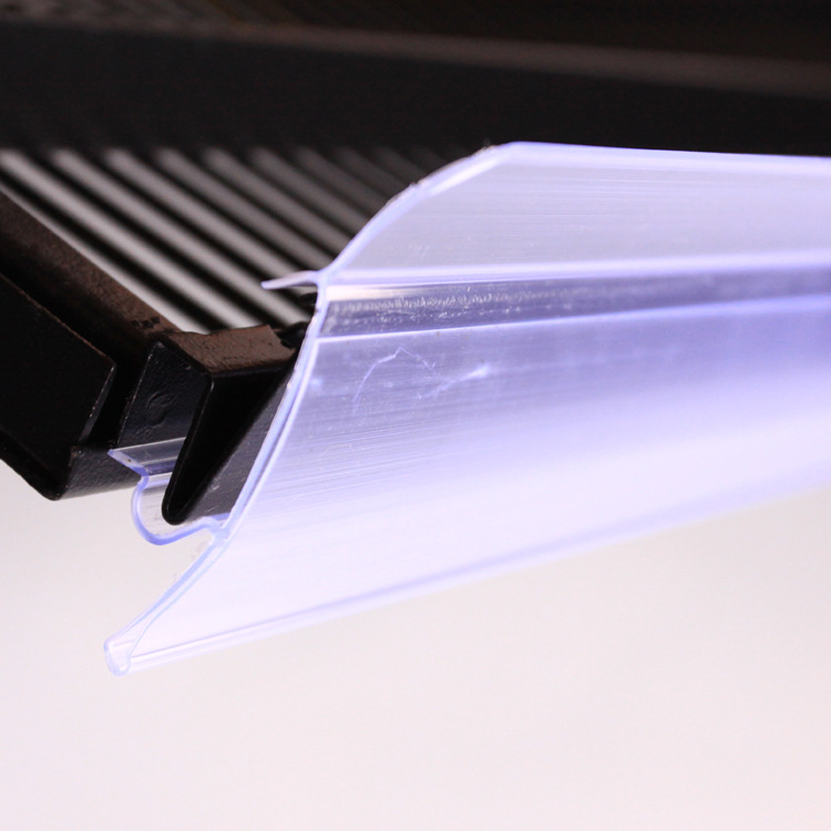 标价条超市货架价格条塑料pvc标签商标透明卡条上扬款双卡半圆卡