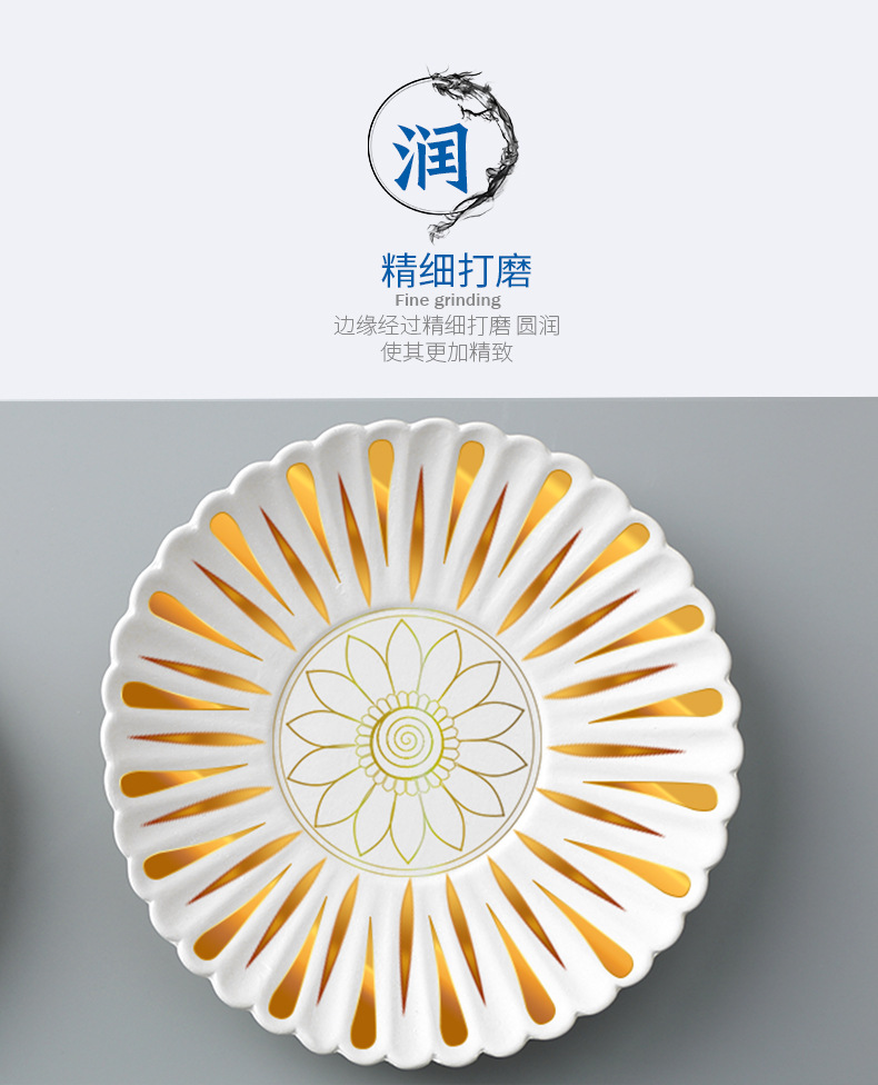 陶艺素坯素胎素盘子碟子花边菊花瓷盘子陶吧景德镇素烧小盘子