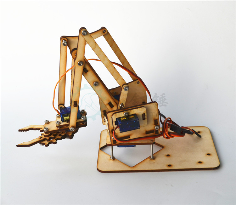 4自由度 木板舵机 机器人机械手臂 sg90 for  arduino 树莓派