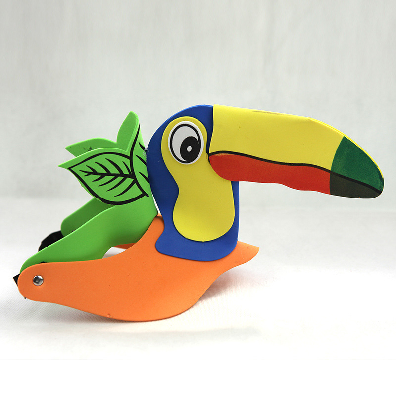 双骏eva泡沫 道具头饰 啄木鸟卡通帽子 儿童益智玩具 批发直销