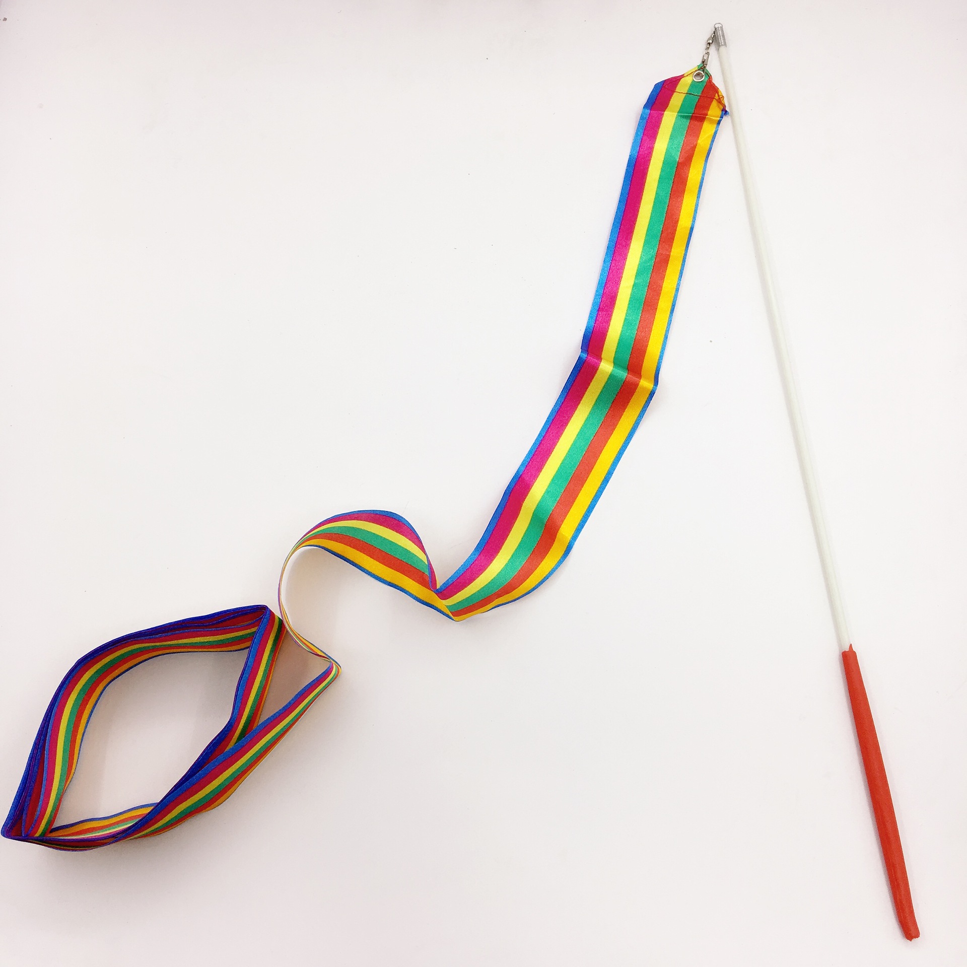 艺术体操彩带带杆4米 儿童舞蹈演出道具广场舞道具 二院玩具批发