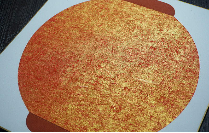 33cm蜡染鎏金泥金笺半生熟加厚宣纸装裱硬卡纸中国结挂件毛笔书法