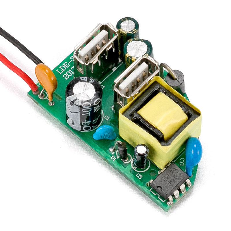 1a双口手机充电器裸板usb适配器电路板