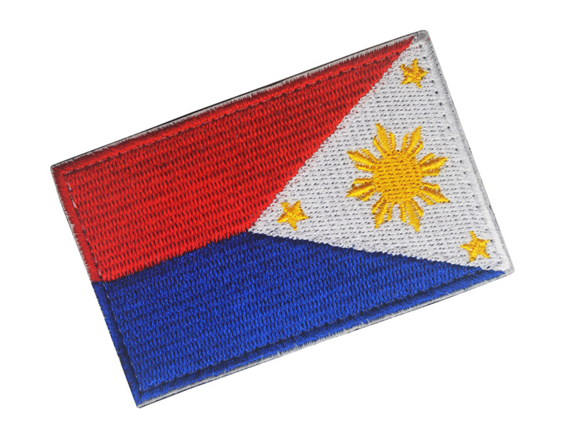 跨境代发现货菲律宾刺绣布贴魔术贴臂章