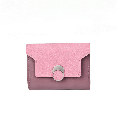 2019 Foreign Trade New Women's Bag Frosted Wallet Korean Style Retro Short Handbag Small Wallet Multi-Card-Slot Coin Purse