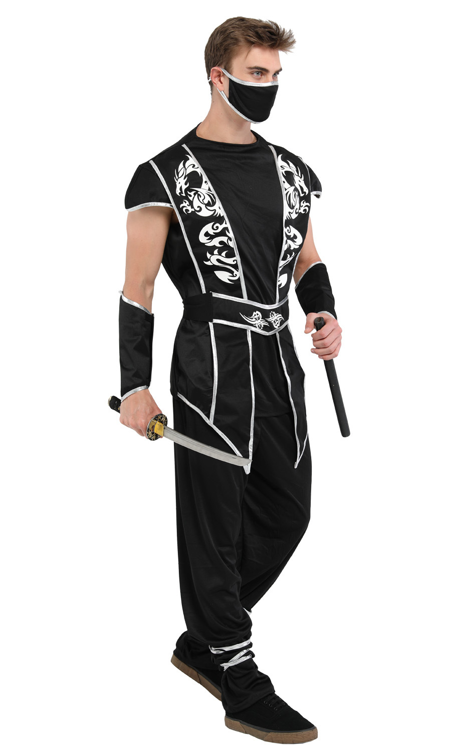 万圣节 cosplay服装 男 成人舞台演出服火影忍者服m-0152武士服