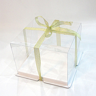 全透明蛋糕盒 透明覆膜蛋糕盒 二合一塑料盒 十个只入礼品花盒