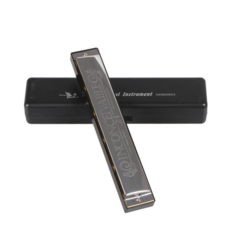 swan天鹅复音口琴24孔复音口琴c调 sw24初学演奏口琴 塑料盒