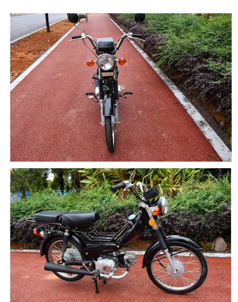 供应全新整车重庆工业嘉陵48cc节油王燃油二轮弯梁老人助力摩托车