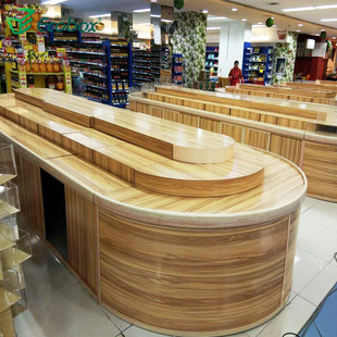 精品超市零食货架便利店半圆柜架超市热卖散称干货食品展示架定制