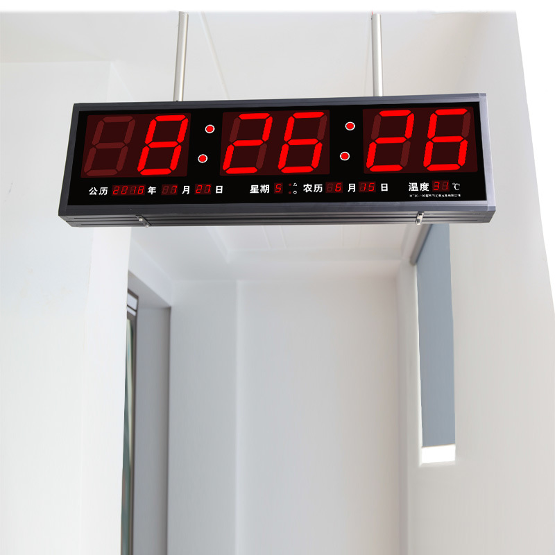 双面钟数字大厅走廊医院led数码万年历电子钟表客厅简约大挂钟