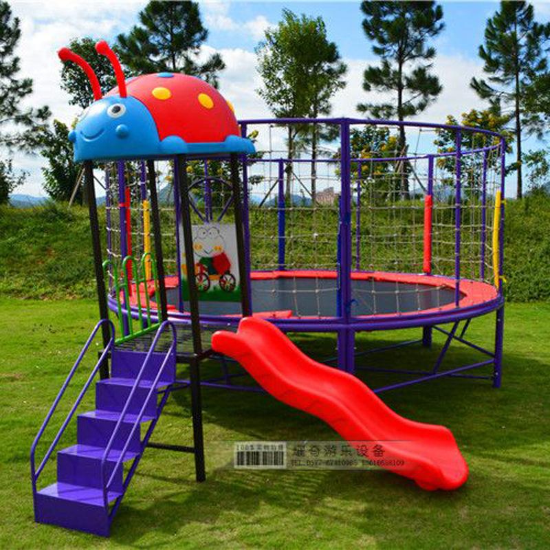 组合滑梯蹦床圆形蹦床幼儿园儿童蹦床户外蹦床儿童跳床蹦极床