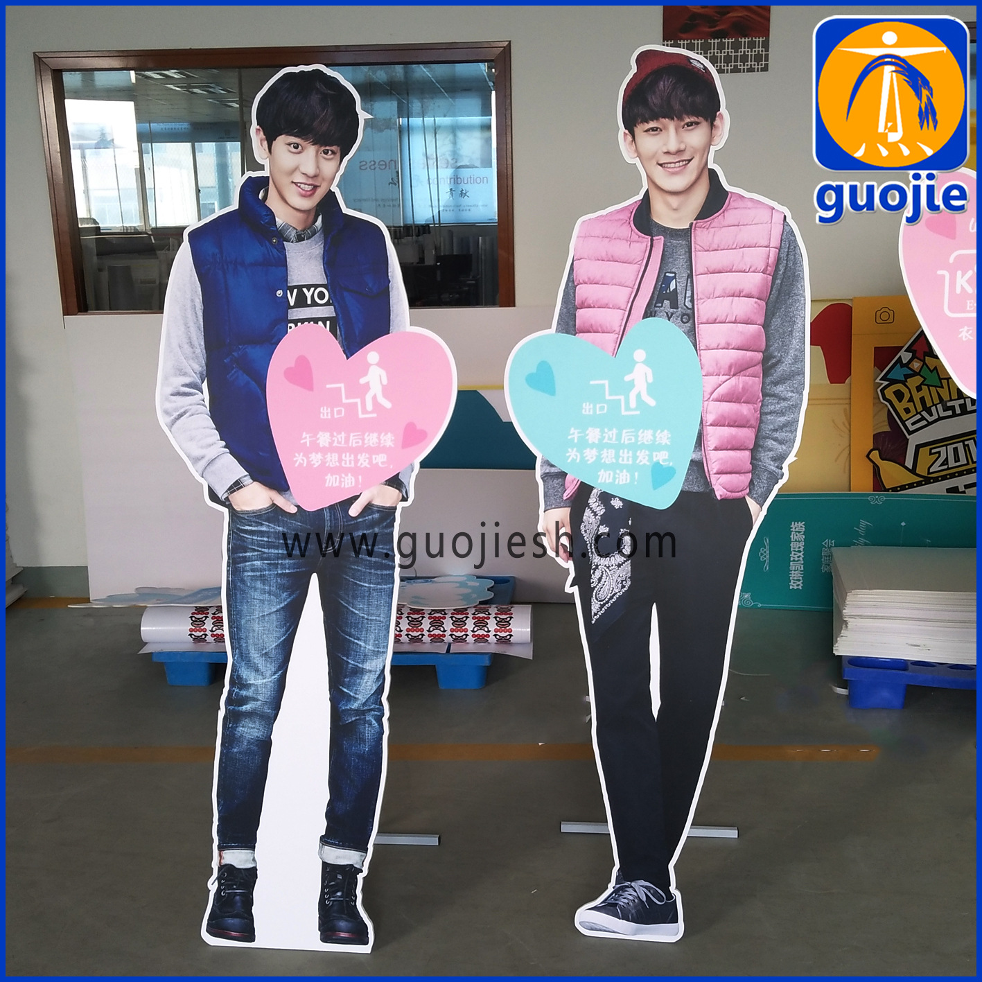 pvc人形立牌 雪弗板人像板 立式明星人像广告展示牌定制