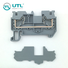 尤提乐JUT14-4弹簧S型直插式接线端子排4平方二导线贯通终端件