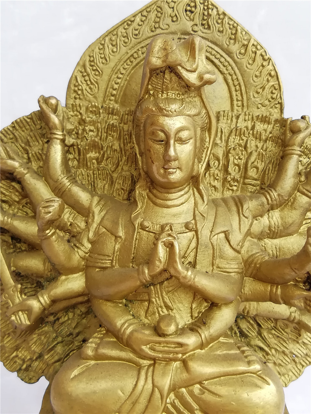 批发开光纯铜精工千手观音招财保平安 铜器 摆件家居工艺品