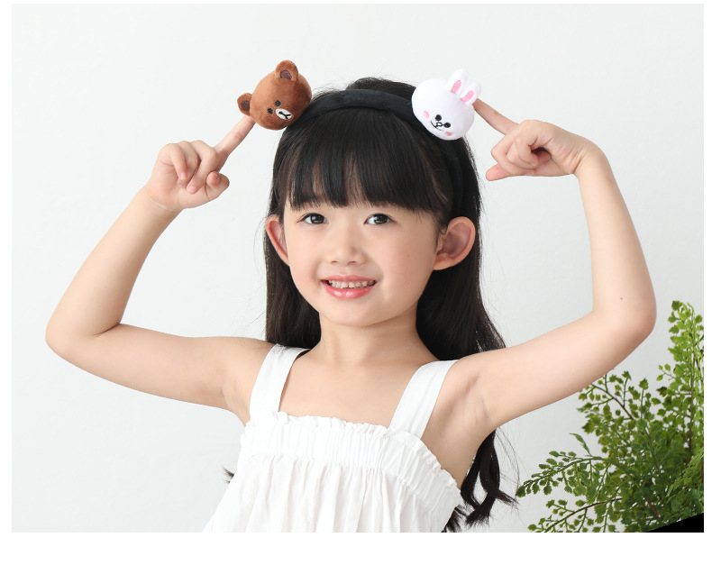 发卡通可爱小动物发箍韩国公主头绳小熊兔子小女孩头饰   儿童压发
