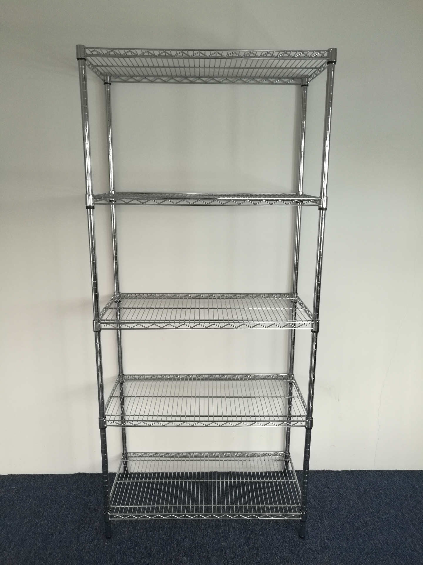 防静电货架镀铬货架线网货架不锈钢货架1.8米高镀铬5层置物架