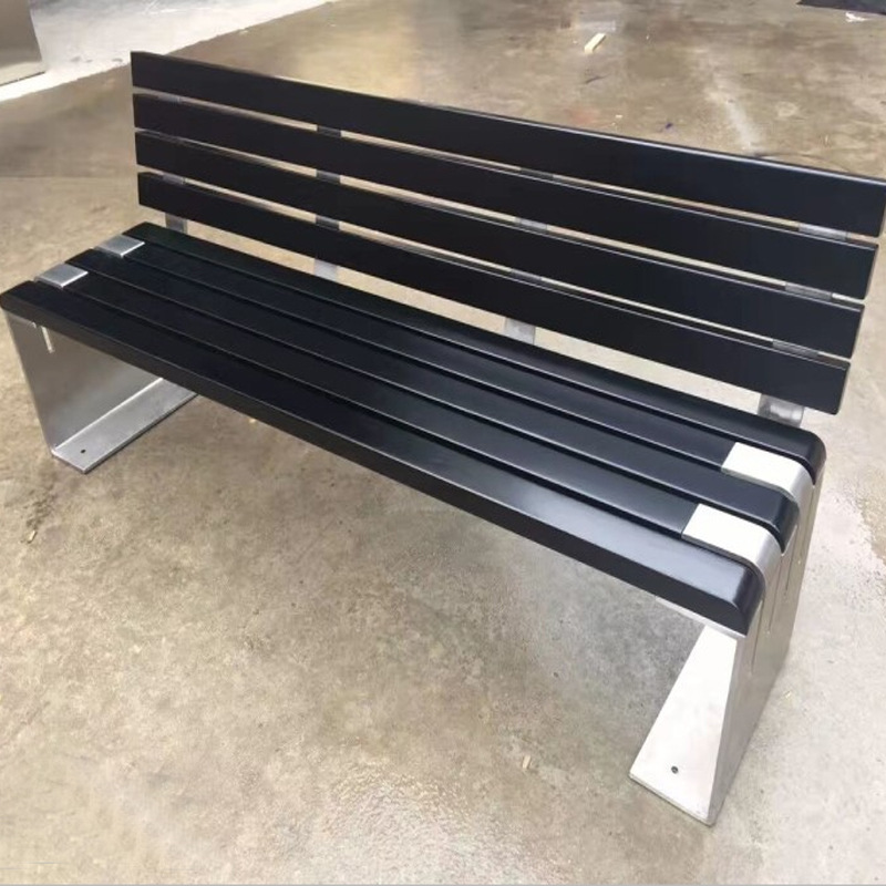 厂家定制304不锈钢公园椅室外休闲座椅不锈钢休闲椅户外公园排椅