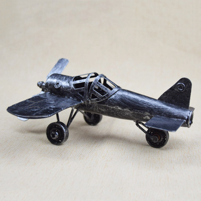 小号铁艺飞机模型复古工艺品景区热卖金属铁皮摆件