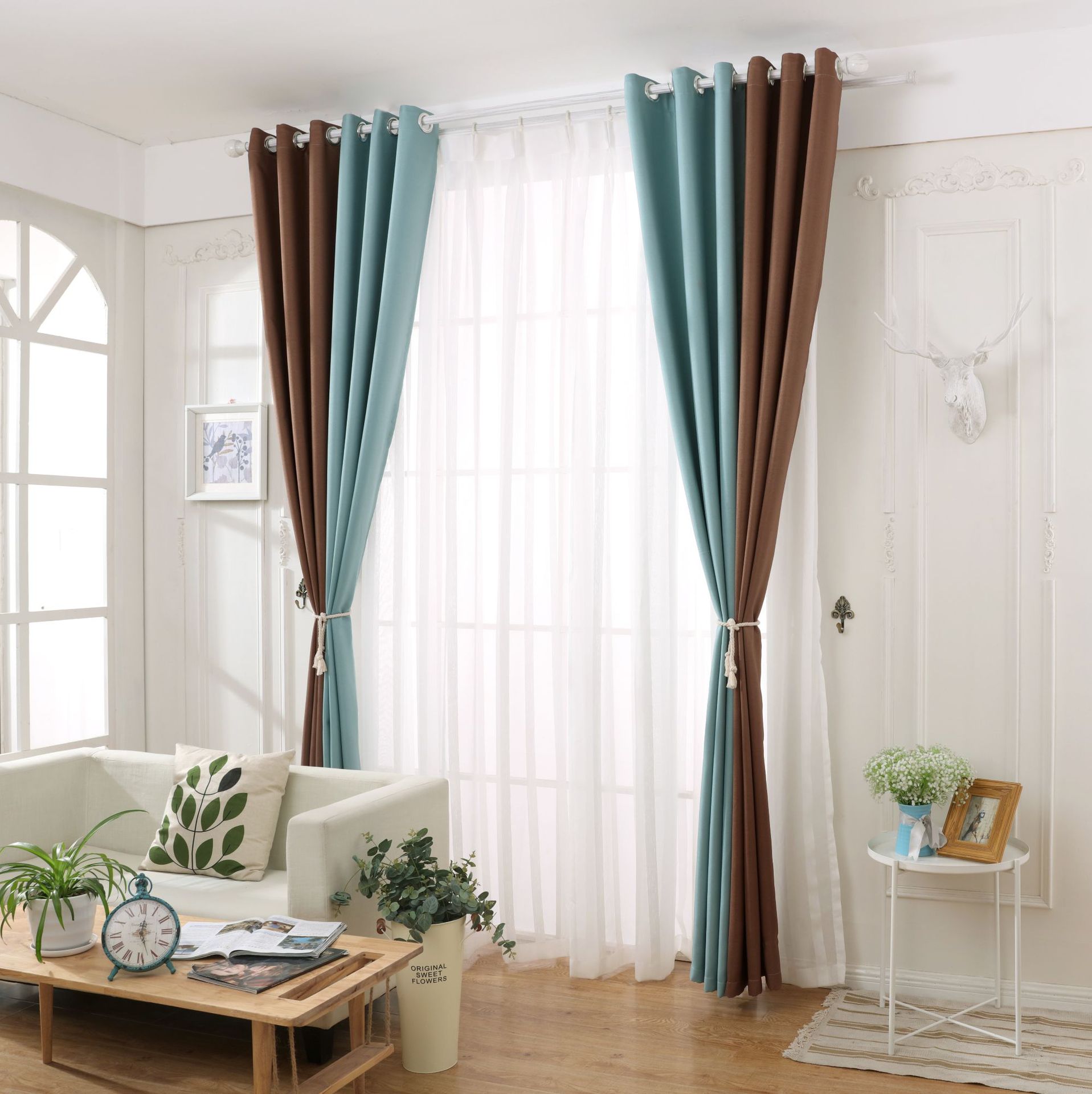 布艺窗帘_窗帘面料厂家直销 丝绒麻窗帘布 纯色卧室客厅酒店布艺 - 阿