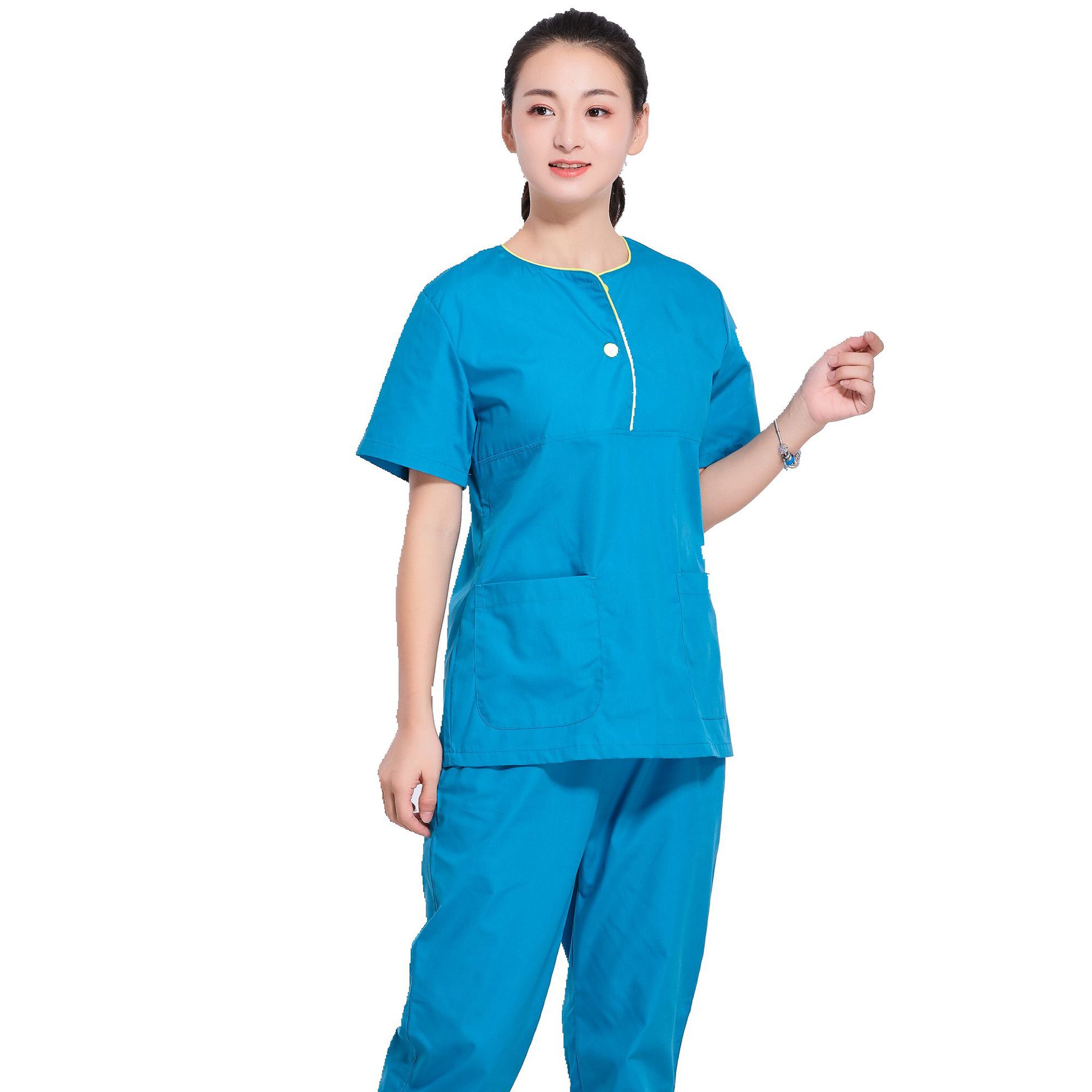 洗手衣短袖男女纯棉手术室工作服手术内穿隔离衣医生刷手服手术室