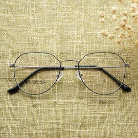 不规则半圆形b钛半钛眼镜 复古眼镜架超轻7727