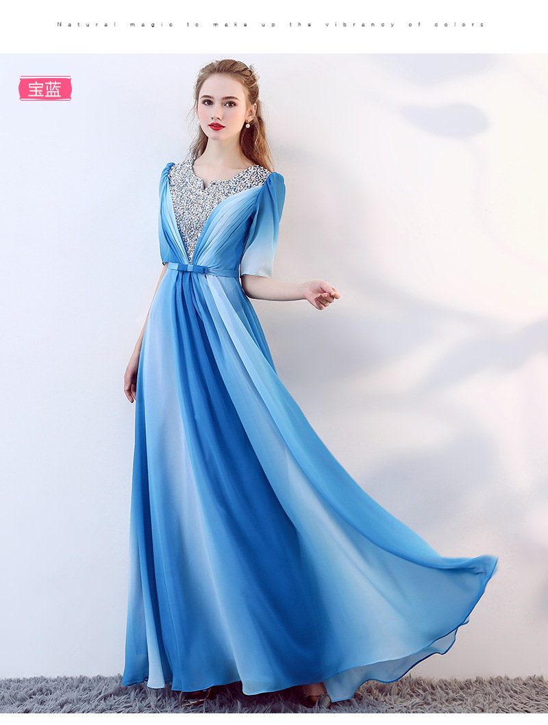 大合唱演出服装成人女长裙合唱礼服女连衣裙长款合唱团演出服学生