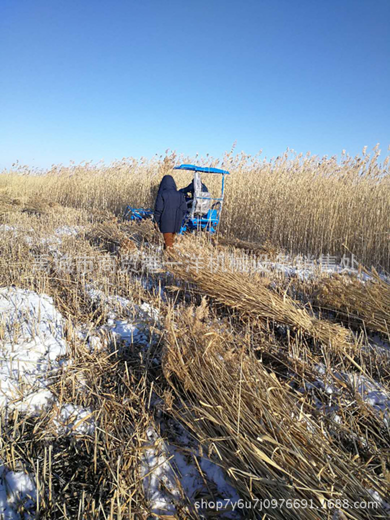 禹鸣机械自走式三轮芦苇割捆机牧草芝麻农作物收割打捆一体机新款