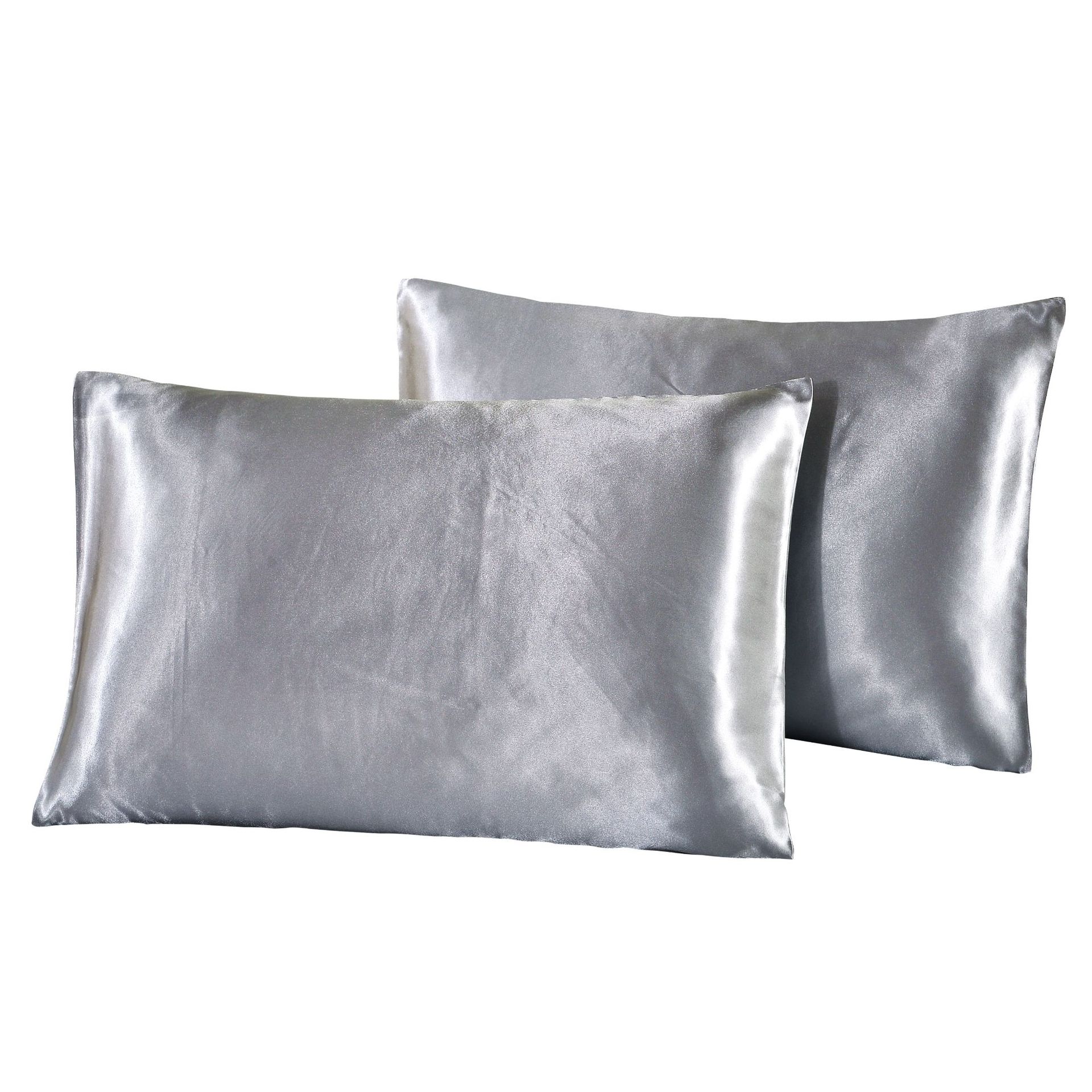 Factory Direct Sales Cross-Border Supply US UK Size Foreign Trade Solid Color Satin Imitation Silk Pillowcase Pillowcase