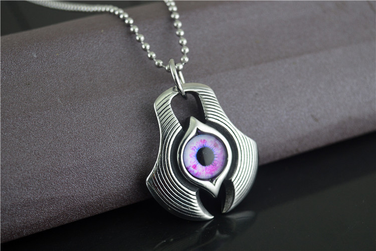 外贸热销挂饰品欧美个性潮恶魔之眼钛钢魔瞳吊坠项链可刻字stn784