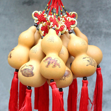 供应天然原色白皮葫芦 十二生肖吉祥图案雕刻烙画葫芦