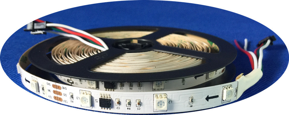 madrix 12v幻彩灯带 ic型号:1903 / sm16703 外置 一米10段30灯