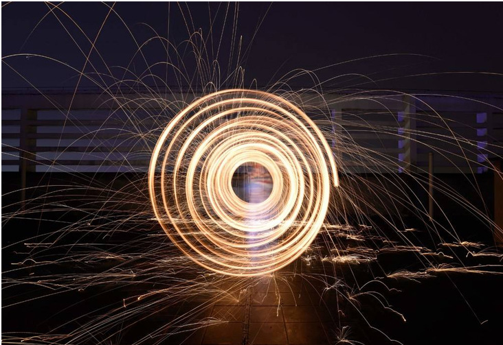 抖音钢丝棉手甩烟花网红手甩铁棉花手持打铁花摄影道具打树花