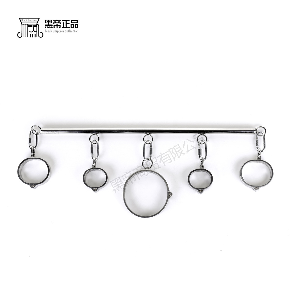 黑帝厂家插销锁款不锈钢可拆卸手足颈一字型枷不锈钢成人情趣用品