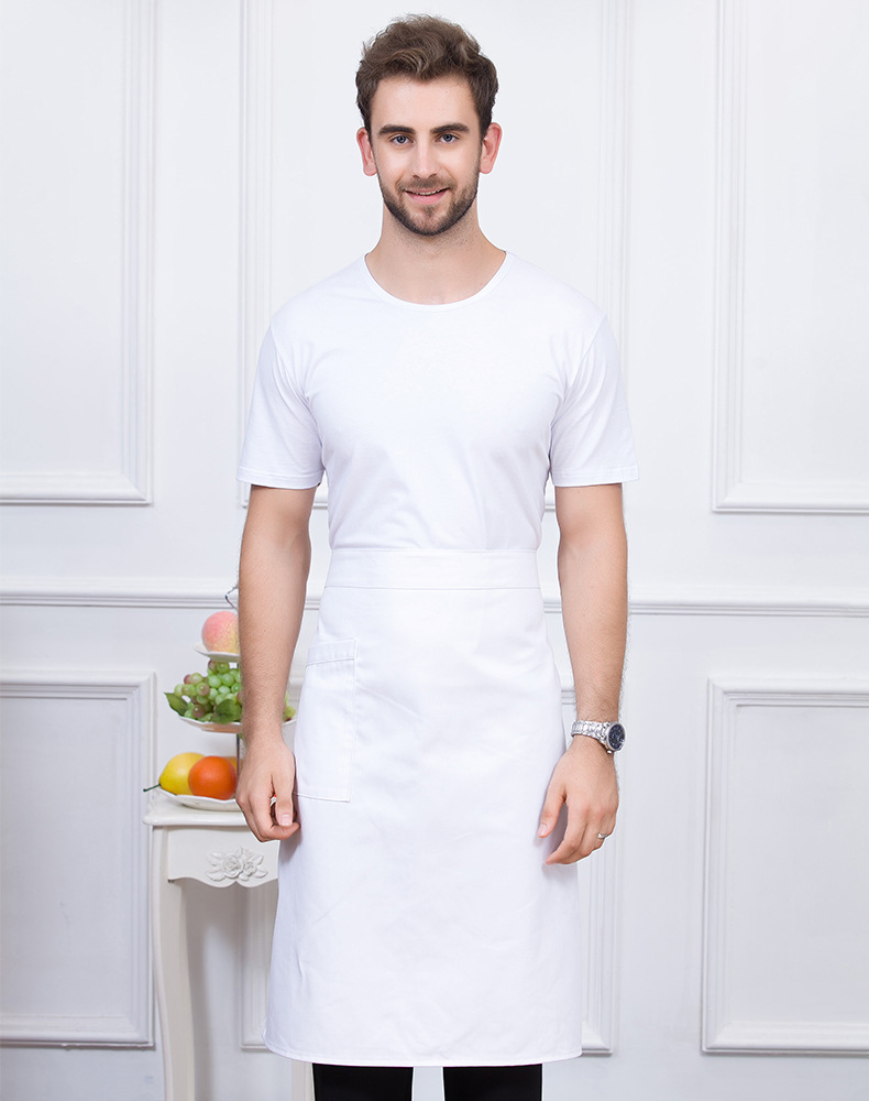 批发厨师围裙酒店饭店厨房厨师长后厨防水围裙短款厨师围腰男