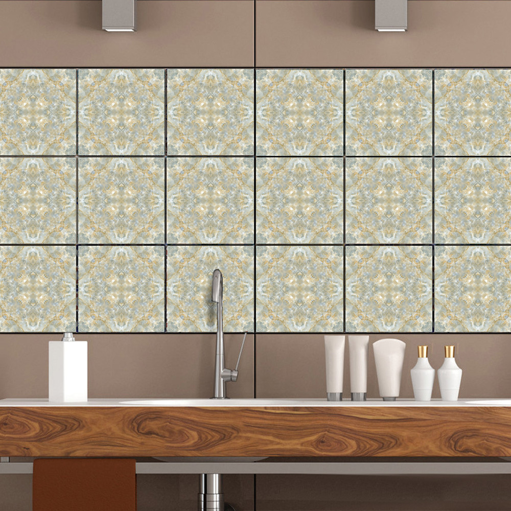 方形07地贴装饰贴纸阳台厨房地面翻新墙贴卫生间防水防滑墙纸自粘