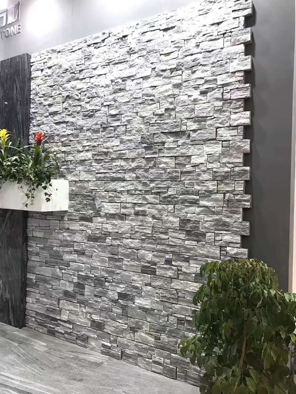 文化石 批发文化石别墅背景墙饰石材 园林景观用灰白色水泥文化石