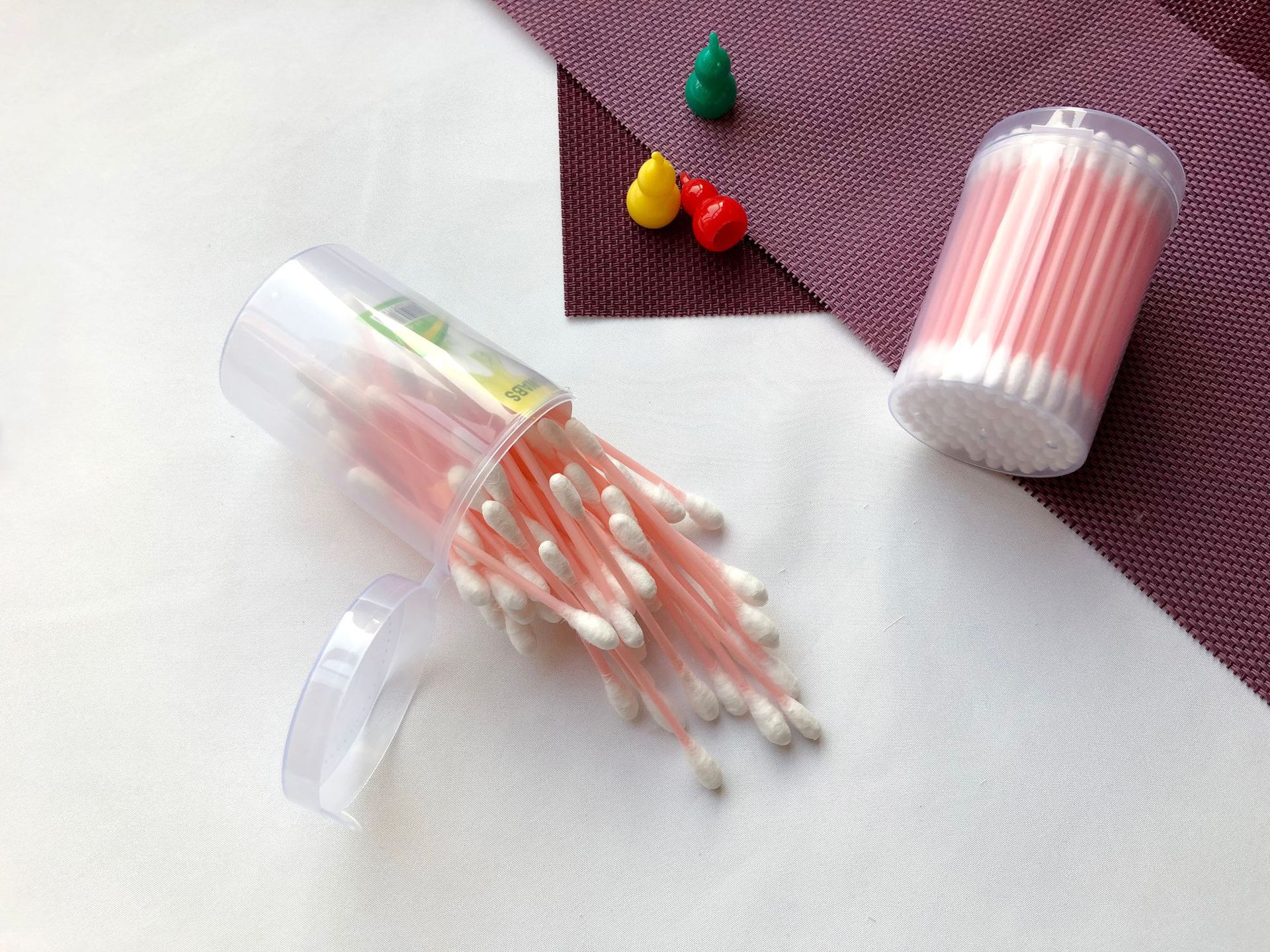 plastic color boxed cotton swab disposable health swab daily